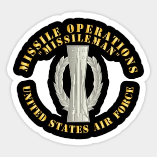 USAF - Missile Operations - Missileman - Basic Sticker